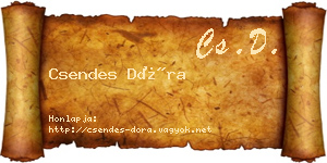 Csendes Dóra névjegykártya